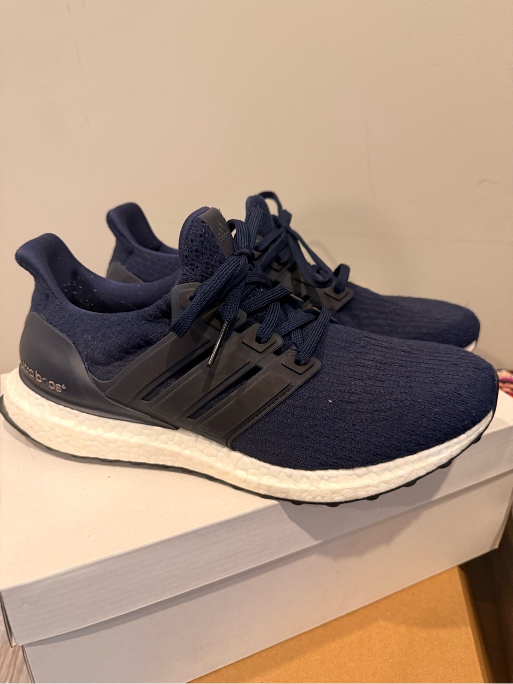 adidas UltraBoost Sneakers - Dark Blue and White- excellent condition